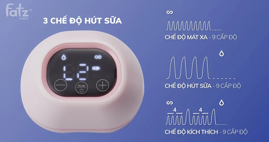 Máy Hút Sữa Điện Rảnh Tay Không Dây Fatz Baby Freemax 1 - FB1201CW, Thiết Kế Nhẹ, Dễ Dàng Sử Dụng cho Mẹ Bỉm Sữa