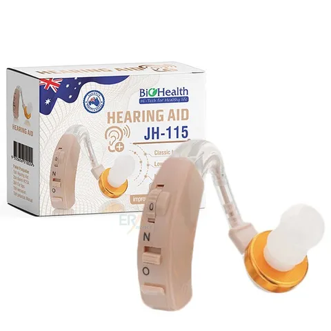 Máy Trợ Thính Đeo Tai Không Dây BioHealth JH-115 - Thiết Kế Nhỏ Gọn, Khuếch Đại Âm Thanh Cho Người Nghe Kém