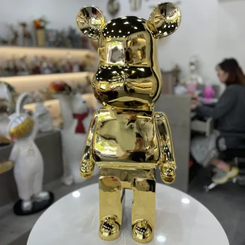 Mô hình gấu Bearbrick 80cm mạ vàng cao cấp DBCP289 - Đồ trang trí nhà cửa độc đáo, thiết kế nghệ thuật lấy cảm hứng từ Stanley Kubrick