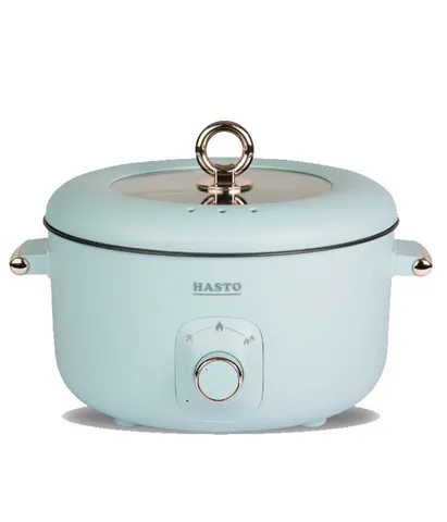 Nồi lẩu điện đa năng Hasto Hàn Quốc 6 chức năng 5L, kèm xửng hấp - Nấu lẩu, hấp, xào, hầm dễ dàng, tiện lợi cho gian bếp.