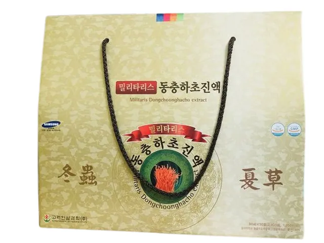 Nước đông trùng hạ thảo Bio Ginseng 80ml - Hỗ trợ miễn dịch, bồi bổ sức khỏe, chiết xuất đông trùng hạ thảo Hàn Quốc, 30 gói/hộp