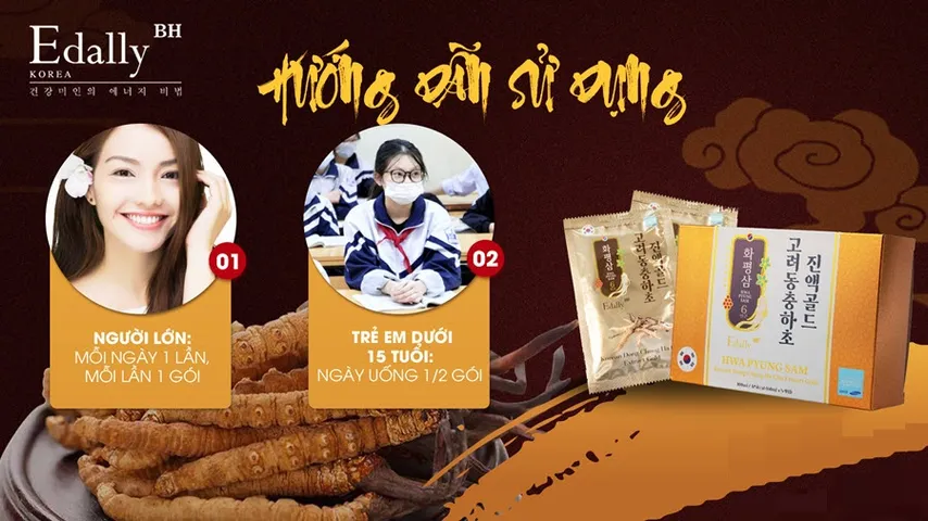 Tinh Chất Đông Trùng Hạ Thảo Edally Hwa Pyung Sam 60ml - Bổ Thận, Tốt Gan, Cải Thiện Sức Khỏe, Giúp Đẹp Da và Tóc