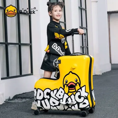 Vali Kéo Cho Bé Kiêm Xe Ngồi Bduck Limited Version - Thiết Kế Ngộ Nghĩnh, Chất Liệu Nhựa ABS Siêu Bền, Phù Hợp Trẻ 1-10 Tuổi