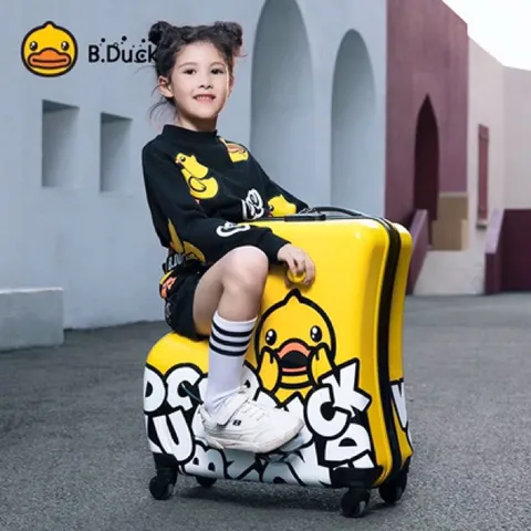 Vali Kéo Cho Bé Kiêm Xe Ngồi Bduck Limited Version - Thiết Kế Ngộ Nghĩnh, Chất Liệu Nhựa ABS Siêu Bền, Phù Hợp Trẻ 1-10 Tuổi