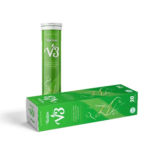 Viên Sủi Giảm Cân Vinslim V3 - Hỗ Trợ Thanh Lọc Cơ Thể Từ Thiên Nhiên, Tăng Cường Chuyển Hóa, Dễ Uống, 20 Viên