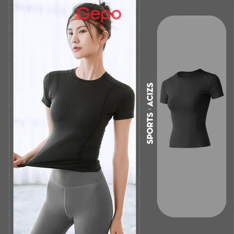 Áo thun cộc tay tập gym yoga nữ GEPO GP201 - Vải co giản, thấm hút mồ hôi, phong cách năng động, phù hợp cho tập luyện và sinh hoạt hàng ngày