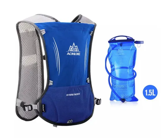 Balo thể thao Aonijie E913S - Balo nhẹ 5L với 9 túi và vest nước 1.5L cho hoạt động ngoài trời, đi bộ đường dài, tập gym