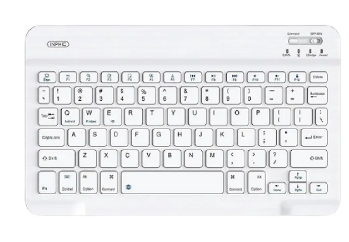 Bàn phím Bluetooth Inphic V750B - Kết nối ổn định cho iOS, Android, Windows - Không dây, mỏng nhẹ, pin sạc lại, tiện dụng cho laptop và tablet