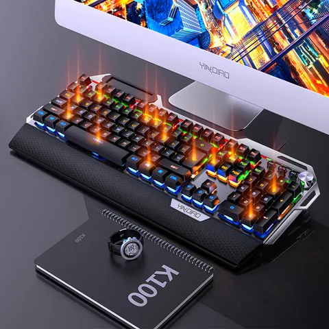 Bàn Phím Cơ Gaming 104 Phím Led RGB Sidotech Yindiao K100 - Thiết Kế Hiện Đại, Độ Nhạy Cao, Chống Mỏi Tối Ưu