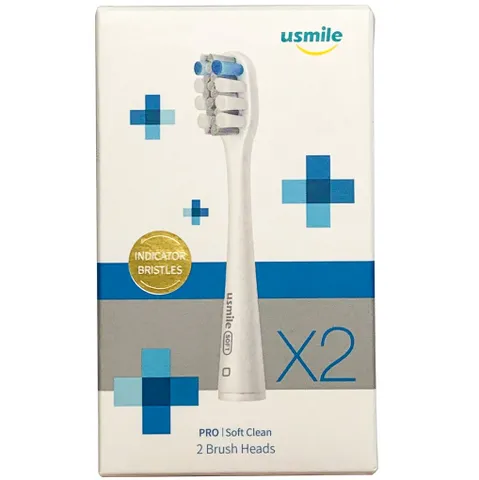 Bộ 2 Đầu Bàn Chải Điện Usmile PRO03 Soft Series - Lông Mềm Chăm Sóc Răng Nhạy Cảm, Hộp 2 Chiếc