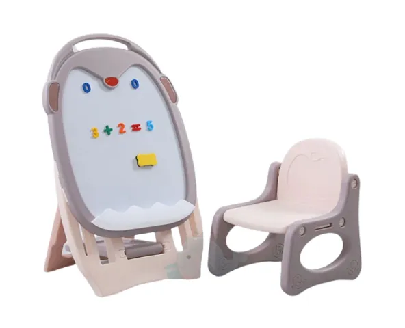 Bộ Bảng Vẽ Chim Cánh Cụt Kèm Ghế Holla HL-10117 Cho Bé - Đồ Dùng Học Tập Thú Vị Từ 1 Tuổi, Nhựa Cao Cấp, Màu Sắc Bắt Mắt