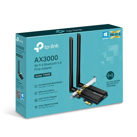 Bộ chuyển đổi không dây Bluetooth 5.0 TP-Link Archer TX50E - Chuẩn PCIe, Tăng tốc độ kết nối mạnh mẽ cho máy tính để bàn và laptop