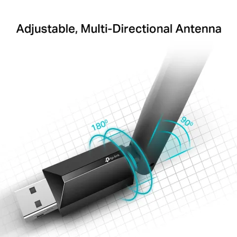 Bộ Chuyển Đổi USB Wifi TP-Link Archer T2U Plus AC600 - Tốc Độ Cao 600Mbps Băng Tần Kép 2.4GHz & 5GHz, Thích Hợp Game và Truyền Hình HD