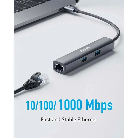 Bộ Hub Chuyển Đổi Anker A8338 PowerExpand+ 5 in 1 USB-C Ethernet HDMI USB 3.0 Tốc Độ Cao - Giải Pháp Kết Nối Thiết Bị Tiện Lợi