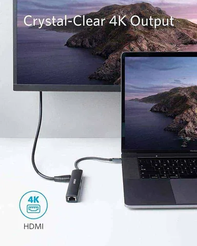 Bộ Hub Chuyển Đổi Anker A8338 PowerExpand+ 5 in 1 USB-C Ethernet HDMI USB 3.0 Tốc Độ Cao - Giải Pháp Kết Nối Thiết Bị Tiện Lợi