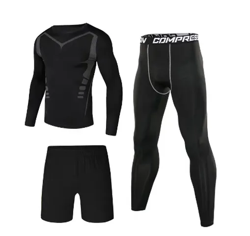 Bộ quần áo giữ nhiệt 3in1 cho nam Yinghu - Chất liệu thun Polyester thoáng khí, thoải mái tập gym, thể thao, đồ tập nam