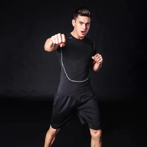 Bộ Quần Áo Gym Nam Pro Combat Ôm Body - Thời Trang Thể Thao Năng Động, Chất Liệu Co Giãn, Duy Trì Cảm Giác Thoáng Mát Khi Tập Luyện