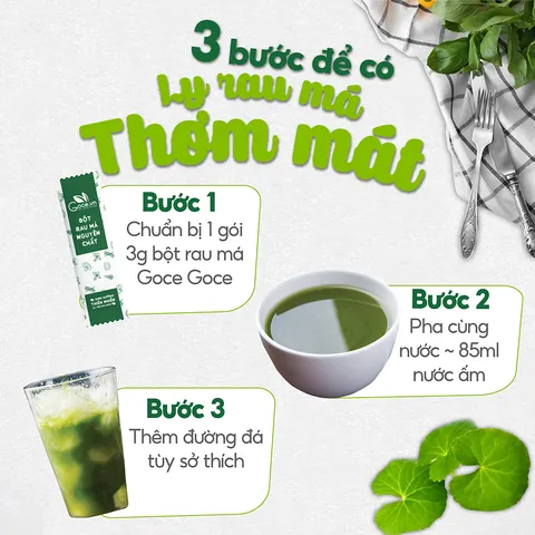 Bột Rau Má Nguyên Chất Goce 72g - Hỗ Trợ Thanh Nhiệt, Giải Độc Cơ Thể Từ Thiên Nhiên, Dinh Dưỡng Tốt Cho Sức Khỏe