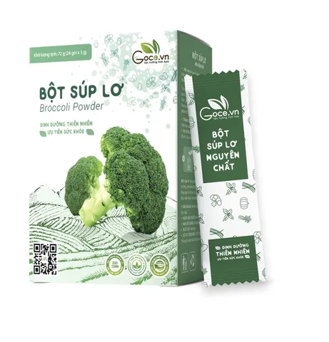 Bột Súp Lơ Goce Nguyên Chất Sấy Lạnh - Bổ Sung Vitamin C Tăng Cường Miễn Dịch và Giảm Cân, Đóng Gói Tiện Dụng 72g