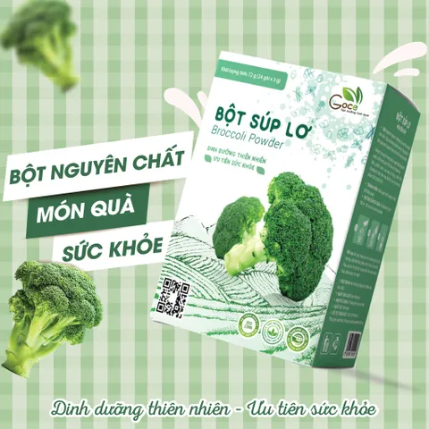 Bột Súp Lơ Goce Nguyên Chất Sấy Lạnh - Bổ Sung Vitamin C Tăng Cường Miễn Dịch và Giảm Cân, Đóng Gói Tiện Dụng 72g