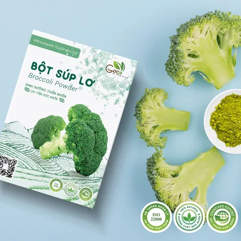 Bột Súp Lơ Goce Nguyên Chất Sấy Lạnh - Bổ Sung Vitamin C Tăng Cường Miễn Dịch và Giảm Cân, Đóng Gói Tiện Dụng 72g