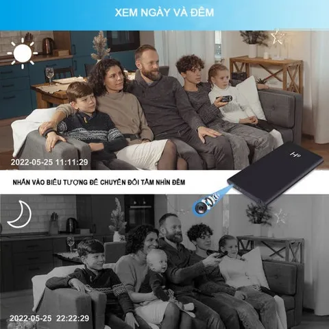 Camera Wifi Mini Full HD 4K Hình Sạc Dự Phòng Minivan H8 - Giám Sát Từ Xa, Kết Nối Wifi, Thiết Kế Nhỏ Gọn, An Ninh Thông Minh
