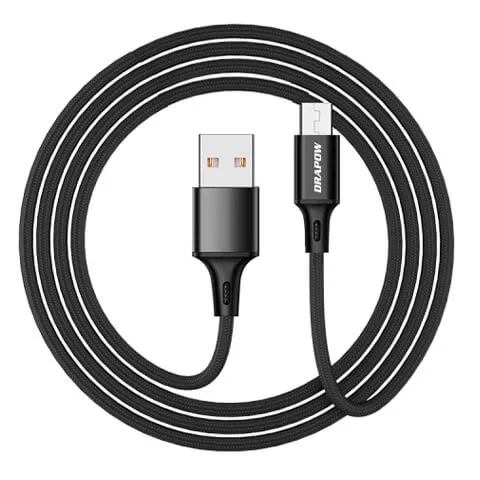 Cáp Micro Dây Dù 1m Drapow DM41 - Chất Liệu Chống Gãy, Sạc Và Truyền Dữ Liệu Ổn Định, Phụ Kiện Điện Thoại Tiện Ích