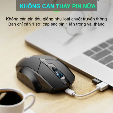 Chuột Gaming Không Dây Bluetooth Sidotech Inphic P6W - Thiết Kế Tối Ưu Dành Cho Game Thủ, Pin 500mAh, Kết Nối Ổn Định