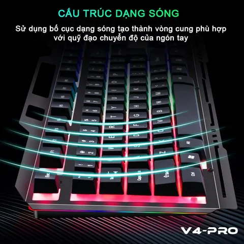 Combo Bàn Phím Gaming V4PRO + Tai Nghe Chụp TAI G06 + Chuột G5 SIDOTECH - Thiết Bị Chuyên Dụng Cho Game Thủ và Văn Phòng