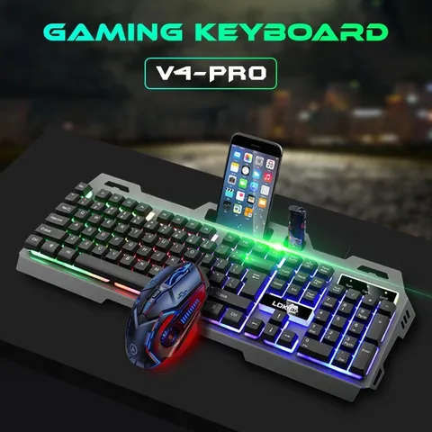 Combo Gaming Sidotech V4 Pro - Bàn Phím, Chuột G5 3200DPI & Tai Nghe Q7 - Phụ Kiện Thích Hợp Chơi Game và Làm Việc Văn Phòng