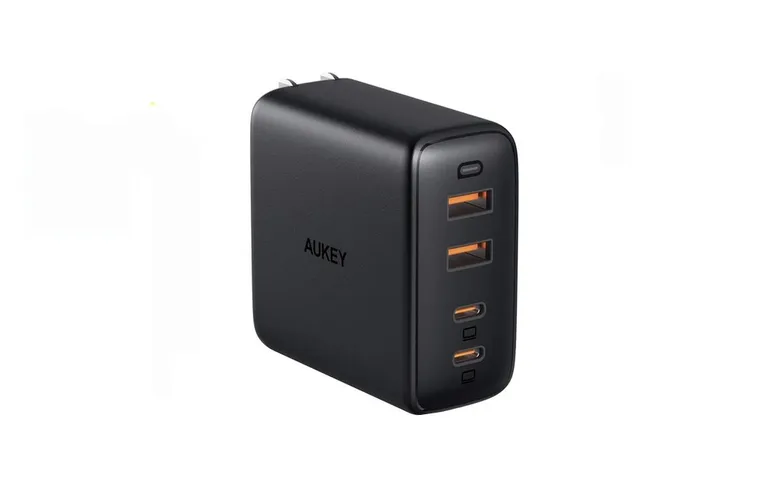 Củ Sạc Nhanh Aukey PA-B7 100W - Sạc Đồng Thời 4 Thiết Bị, Tương Thích iPhone 12 Pro Max, USB Type-C, Chính Hãng