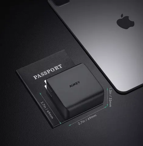 Củ Sạc Nhanh Aukey PA-B7 100W - Sạc Đồng Thời 4 Thiết Bị, Tương Thích iPhone 12 Pro Max, USB Type-C, Chính Hãng