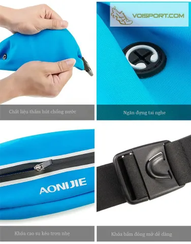 Đai Đeo Bụng Chạy Bộ Aonijie E919 - Chống Thấm Nước, Có Sọc Phản Quang, Túi Đựng Điện Thoại, Dụng Cụ Thể Thao Ngoài Trời