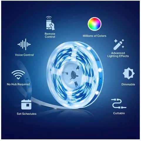 Dây đèn LED thông minh TP-LINK Tapo L900 - 16 màu, điều khiển qua Wifi, trang trí nội thất, ánh sáng đa sắc cho không gian sống