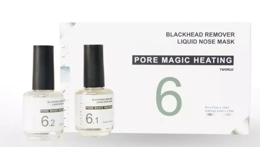 Gel Lột Mụn Đầu Đen Pore Magic Heating Tworld - Hộp 2 Lọ 15ml, Làm Sạch Da, Loại Bỏ Mụn Đầu Đen, Mịn Màng, Dưỡng Ẩm