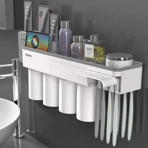 Kệ Nhà Tắm Thông Minh Dán Tường Kèm Cốc Oenon – Thiết Kế Hiện Đại, Đa Năng, Tiết Kiệm Không Gian  (Bộ 2/3/4 Cốc)