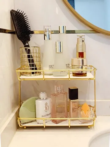 Khay Sứ 2 Tầng Để Mỹ Phẩm Phong Cách Hàn Quốc - Thiết Kế Sang Trọng, Dùng Làm Đồ Decor Nội Thất Xinh Xắn