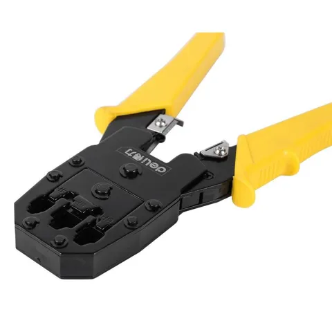 Kìm Bấm Dây Mạng Deli EDL2468 4/6/8P - Công Cụ Đa Năng Uốn Phích Cắm RJ45 Cho Mạng Viễn Thông