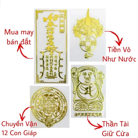 Miếng Dán Linh Phù Cầu Tài Lộc Thăng Tiến Tudo - Vật Phẩm Phong Thủy May Mắn Cho Doanh Nhân, Kinh Doanh Tăng Trưởng