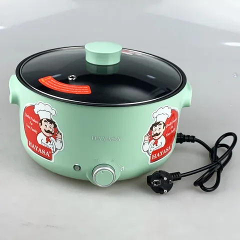 Nồi Lẩu Điện Đa Năng 5L Hayasa HA-691 - 1300W Tiết Kiệm Điện, Chế Biến Món Ngon Dễ Dàng, Chống Dính, Tốt Cho Gia Đình