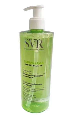Nước Tẩy Trang SVR Sebiaclear Eau Micellaire 400ml - Làm Sạch Da Nhạy Cảm, Loại Bỏ Trang Điểm Không Thấm Nước, An Toàn Cho Da Mụn