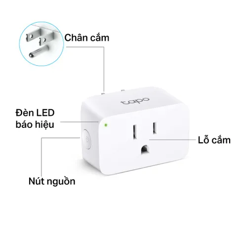 Ổ Cắm WiFi Thông Minh TP-Link Tapo P105 - Điều Khiển Từ Xa Qua Ứng Dụng Tapo, Hỗ Trợ Alexa & Google Assistant, Thiết Kế Nhỏ Gọn
