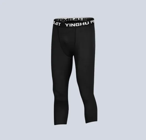 Quần Legging Giữ Nhiệt Tập Gym Nam - Vải Thun Polyester Co Dãn, Kiểu Dáng Ôm Thoải Mái, Màu Đen - Đồ Thể Thao Chất Lượng Cao