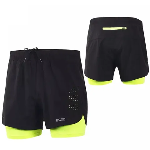 Quần Thể Thao Đạp Xe Chạy Bộ 2 Lớp Asxureo - Chất Liệu Polyester Spandex Thoáng Mát, Nhiều Màu Sắc, Thoải Mái Khi Vận Động