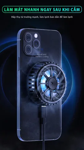 Quạt Tản Nhiệt Điện Thoại Sidotech CX-A2 - Mini Cooling Fan with RGB LED, Powerful 7000 RPM, Portable Smartphone Accessory