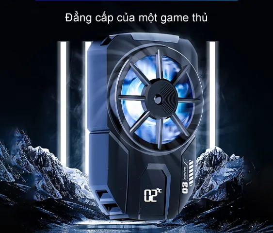 Quạt Tản Nhiệt Sò Lạnh 9 Cánh Chống Ồn SIDOTECH DLA3 Cho Điện Thoại - Giải Pháp Mát Mẻ Cho Chơi Game và Livestream
