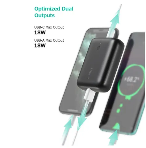 Sạc Dự Phòng Aukey PB-N83S 10000mAh - Sạc Nhanh 20W PD & QC 3.0, Thiết Kế Nhỏ Gọn, Tương Thích Nhiều Thiết Bị