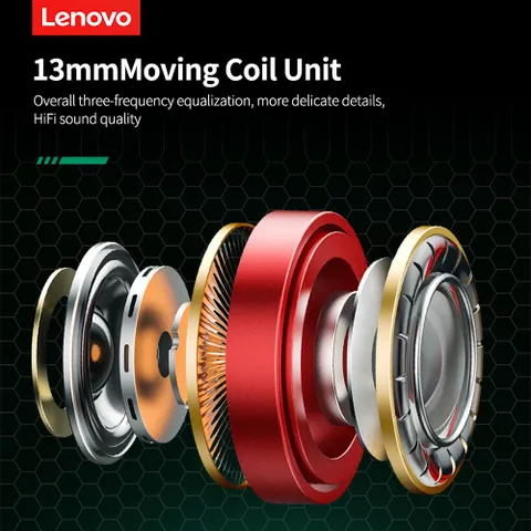 Tai nghe Bluetooth Lenovo GM5 Không Dây - Giảm Tiếng Ồn, Độ Trễ Thấp 60ms, Chống Nước IPX45, Tối Ưu Cho Game Thủ