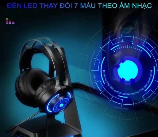 Tai Nghe Chụp Tai Gaming 7.1 Sidotech Inphic G2E - Micro 360 Độ, Âm Thanh Vòm, Chống Ồn, Thiết Kế Độc Đáo, Phục Vụ Game Thủ