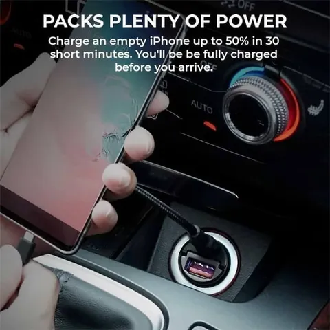 Tẩu Sạc Nhanh Ô Tô 30W Aukey CC-A3 - Công Nghệ PD và QC 3.0, Thiết Kế Siêu Nhỏ Gọn, Chất Lượng Cao, Phù Hợp Với iPhone
